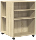 vidaXL Βοηθητικό Τραπέζι με Ρόδες Sonoma Δρυς 55x60x78 εκ. Επεξ. Ξύλο
