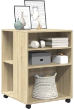 vidaXL Βοηθητικό Τραπέζι με Ρόδες Sonoma Δρυς 55x60x78 εκ. Επεξ. Ξύλο