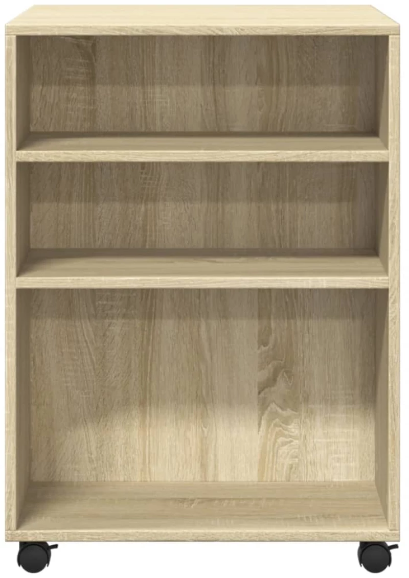 vidaXL Βοηθητικό Τραπέζι με Ρόδες Sonoma Δρυς 55x60x78 εκ. Επεξ. Ξύλο