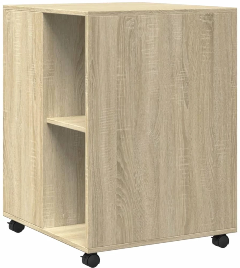 vidaXL Βοηθητικό Τραπέζι με Ρόδες Sonoma Δρυς 55x60x78 εκ. Επεξ. Ξύλο