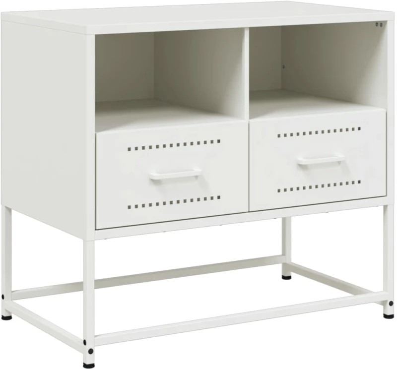 vidaXL Έπιπλο Τηλεόρασης Λευκό 68x39x60,5 εκ. από Χάλυβα