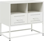 vidaXL Έπιπλο Τηλεόρασης Λευκό 68x39x60,5 εκ. από Χάλυβα