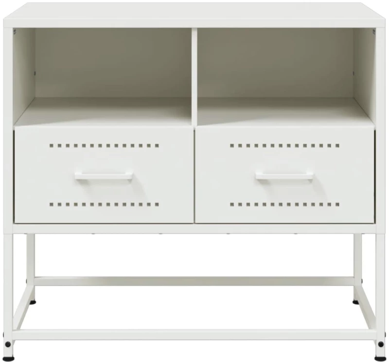 vidaXL Έπιπλο Τηλεόρασης Λευκό 68x39x60,5 εκ. από Χάλυβα