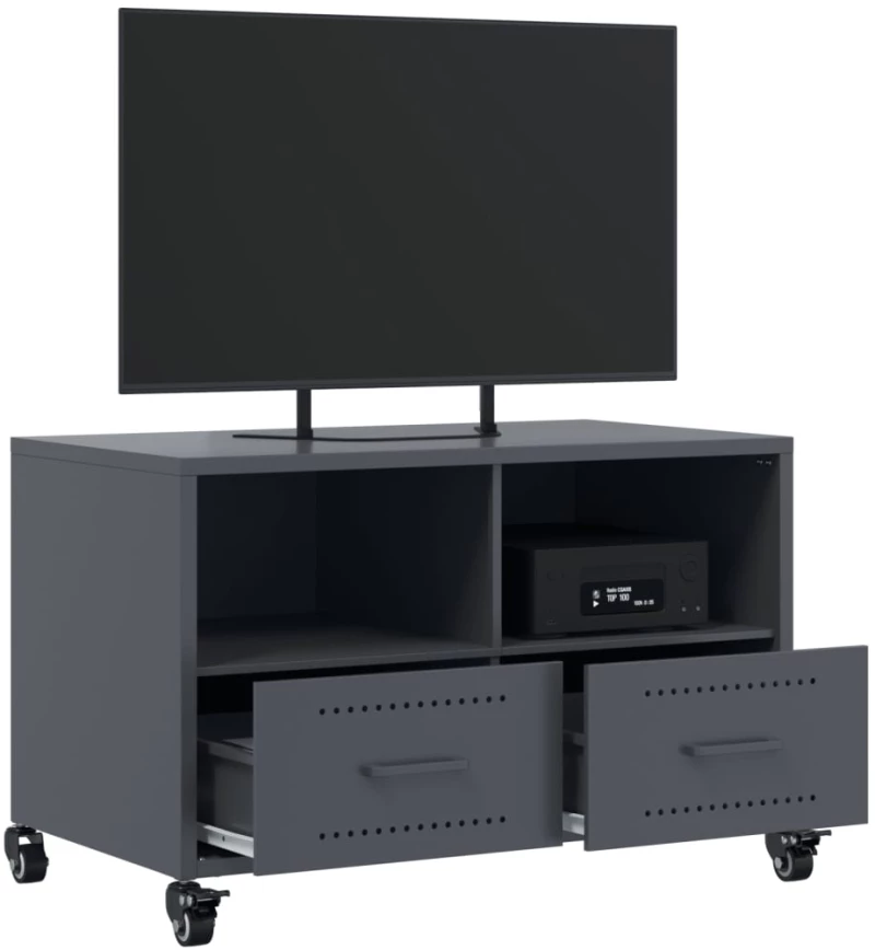 vidaXL Έπιπλο Τηλεόρασης Μαύρο 68x39x43,5 εκ. Χάλυβας
