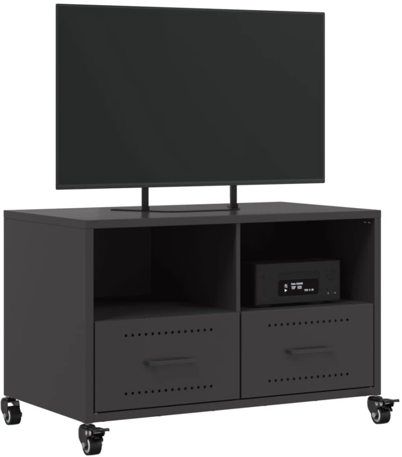 vidaXL Έπιπλο Τηλεόρασης Μαύρο 68x39x43,5 εκ. Χάλυβας