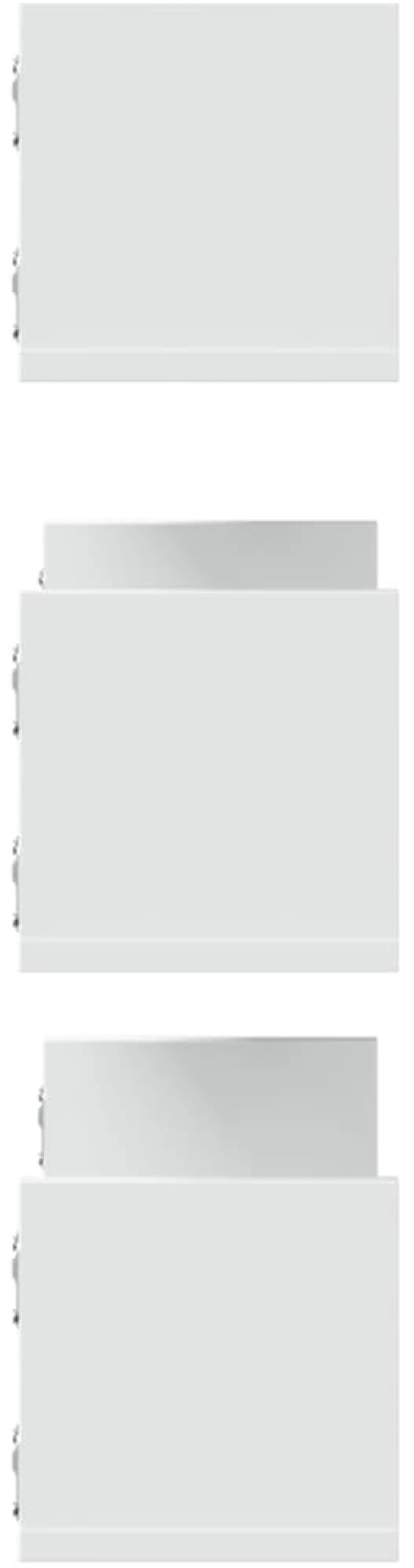vidaXL Ραφιέρες Τοίχου 3 τεμ. Λευκές 58x18x18 εκ. από Επεξ. Ξύλο