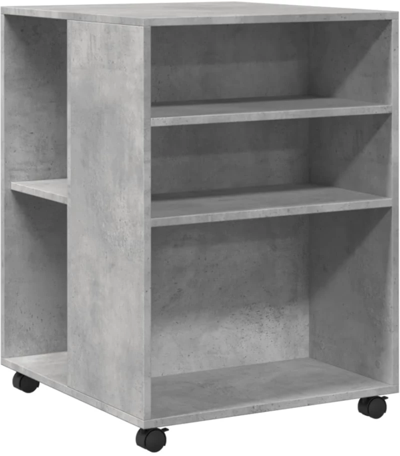vidaXL Βοηθητικό Τραπέζι με Ρόδες Γκρι Σκυρ 55x60x78 εκ Επεξ. Ξύλο