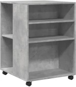 vidaXL Βοηθητικό Τραπέζι με Ρόδες Γκρι Σκυρ 55x60x78 εκ Επεξ. Ξύλο