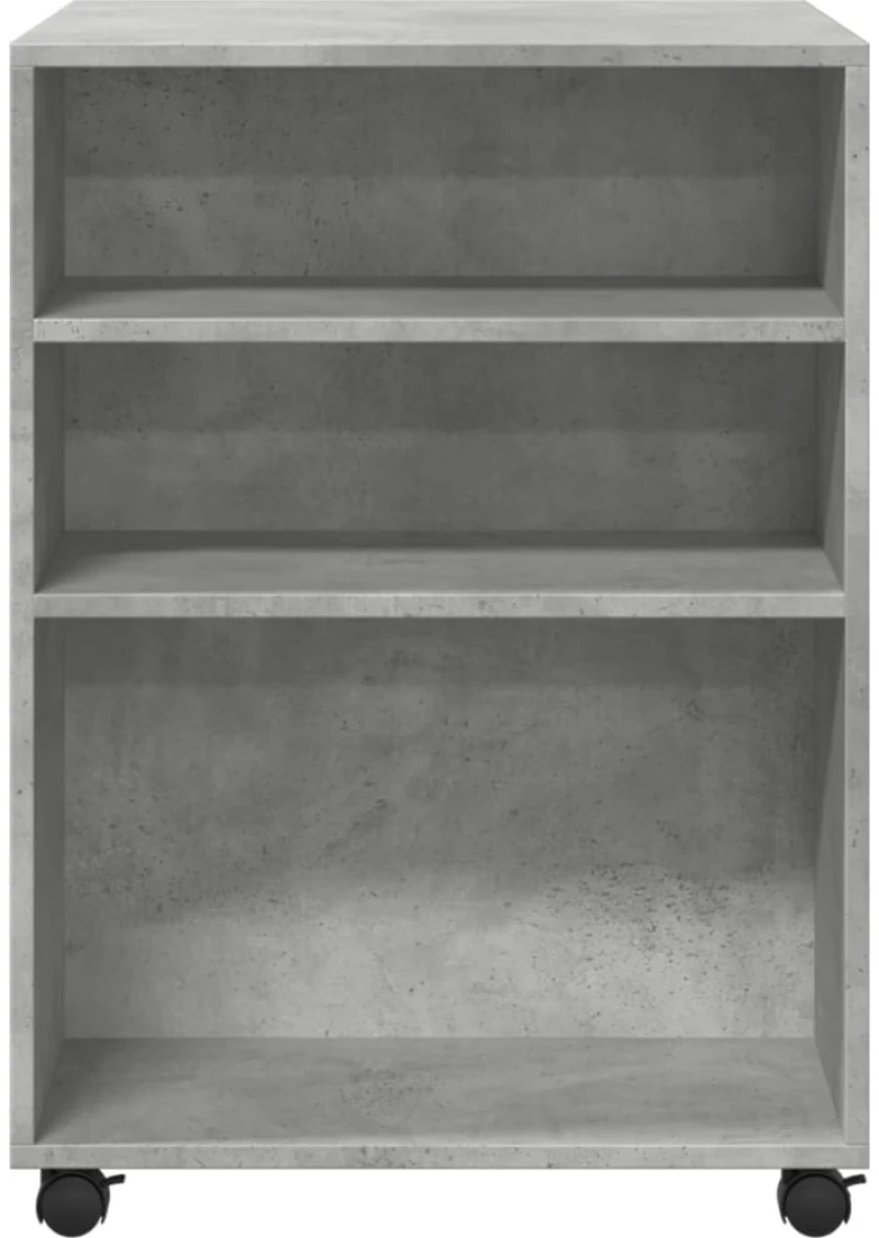 vidaXL Βοηθητικό Τραπέζι με Ρόδες Γκρι Σκυρ 55x60x78 εκ Επεξ. Ξύλο