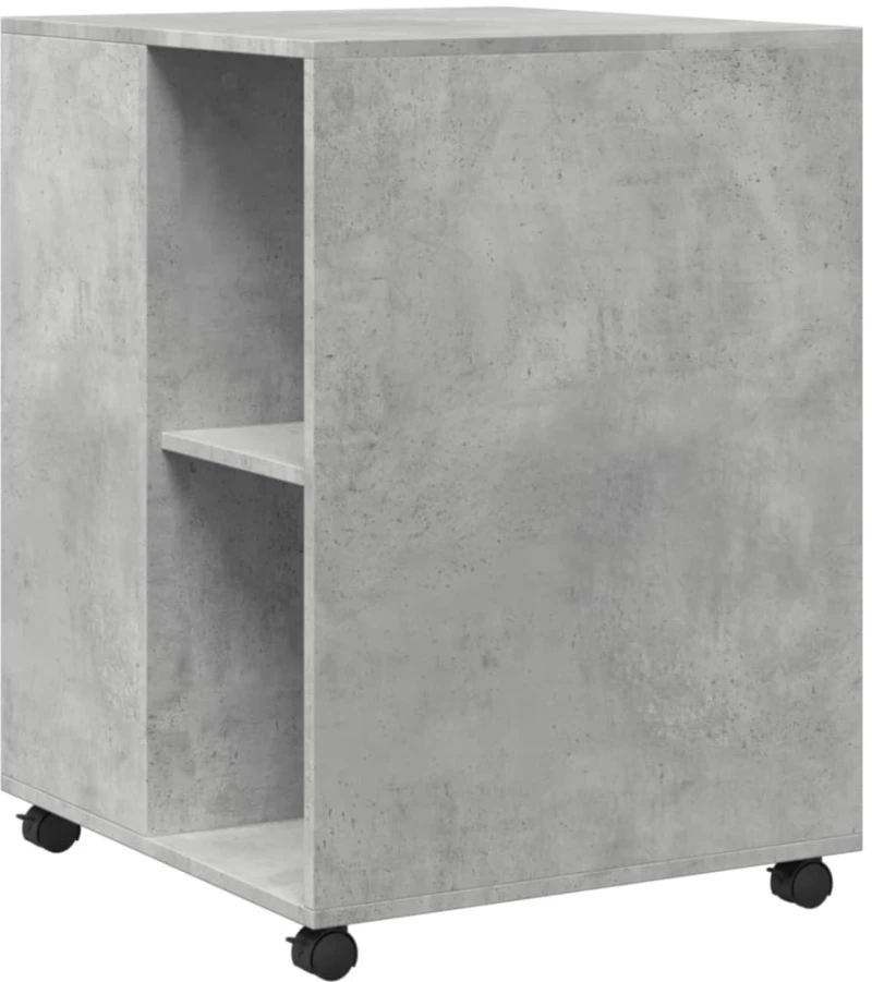 vidaXL Βοηθητικό Τραπέζι με Ρόδες Γκρι Σκυρ 55x60x78 εκ Επεξ. Ξύλο