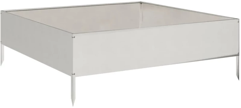 vidaXL Ζαρντινιέρα Υπερυψωμένη 100x100x33,5 εκ. από Ανοξείδωτο Ατσάλι