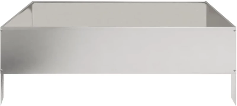 vidaXL Ζαρντινιέρα Υπερυψωμένη 100x100x33,5 εκ. από Ανοξείδωτο Ατσάλι