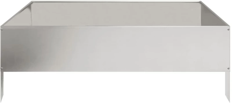 vidaXL Ζαρντινιέρα Υπερυψωμένη 100x100x33,5 εκ. από Ανοξείδωτο Ατσάλι
