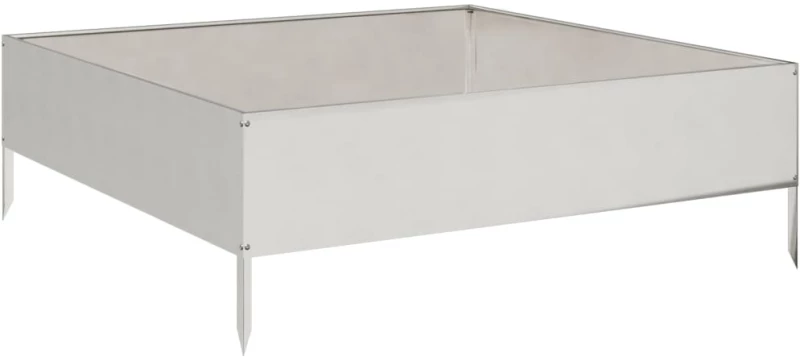 vidaXL Ζαρντινιέρα Υπερυψωμένη 100x100x33,5 εκ. από Ανοξείδωτο Ατσάλι