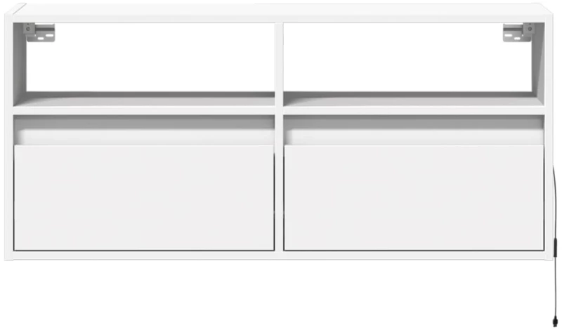 vidaXL Έπιπλο Τοίχου Τηλεόρασης με LED Λευκό 100x31x45 εκ.