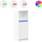 vidaXL Μπουφές με Φώτα LED Λευκός 38x34x100 εκ. από Επεξεργασμένο Ξύλο