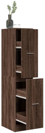 vidaXL Συρταριέρα Γενικής Χρήσης Καφέ Δρυς 30x41x144,5 εκ. Επεξ. Ξύλο