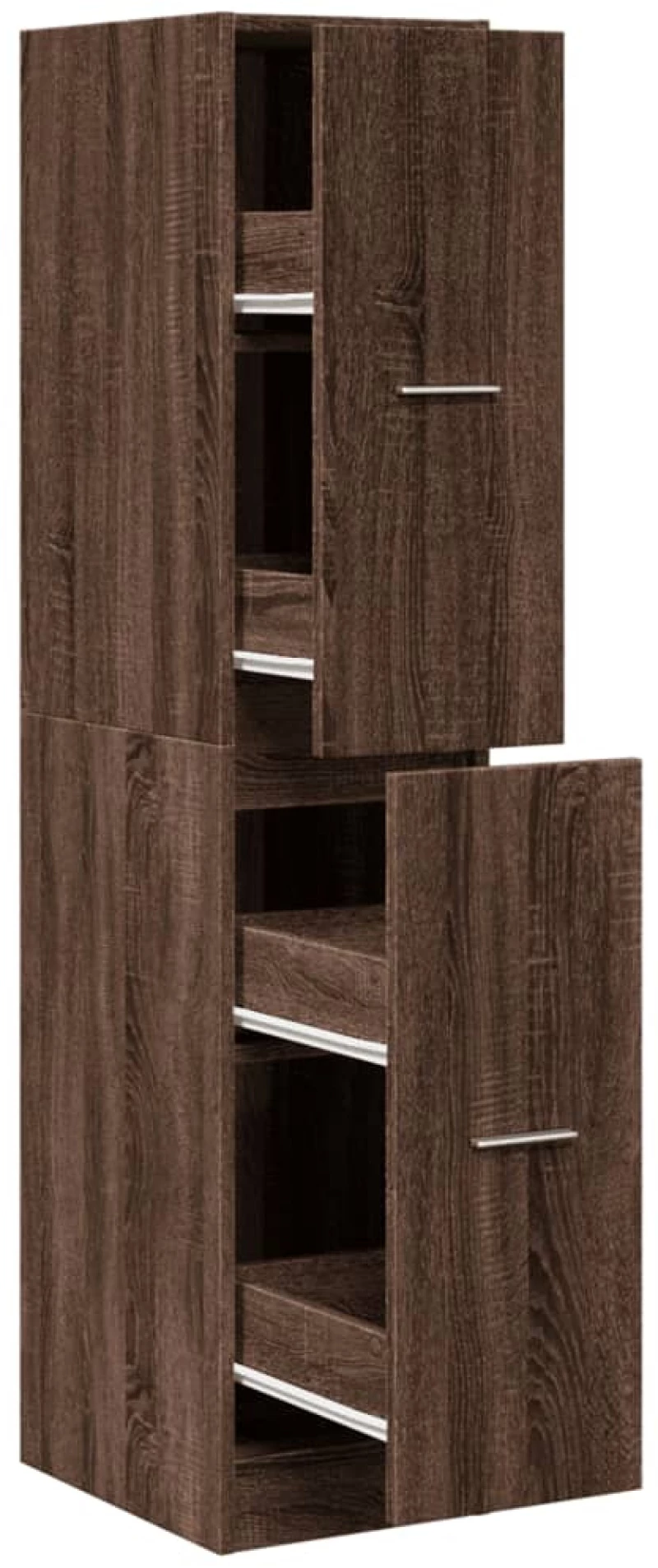 vidaXL Συρταριέρα Γενικής Χρήσης Καφέ Δρυς 30x41x144,5 εκ. Επεξ. Ξύλο