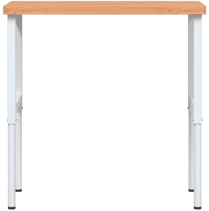 vidaXL Πάγκος Εργασίας Ορθογώνιος 100x60x(73-99,5) εκ Μασίφ Ξύλο Οξιάς