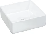 vidaXL Νιπτήρας Τετράγωνος Λευκός 37x37x13 εκ. Κεραμικός