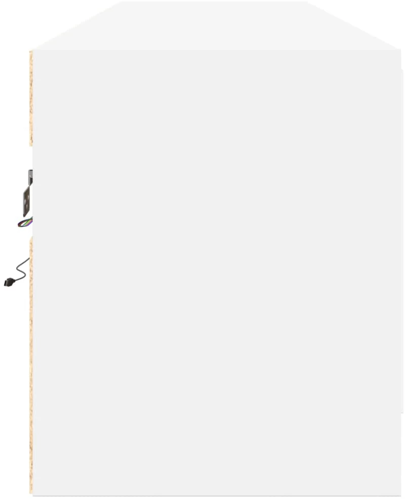 vidaXL Έπιπλο Τοίχου Τηλεόρασης με LED Λευκό 180x31x38 εκ.