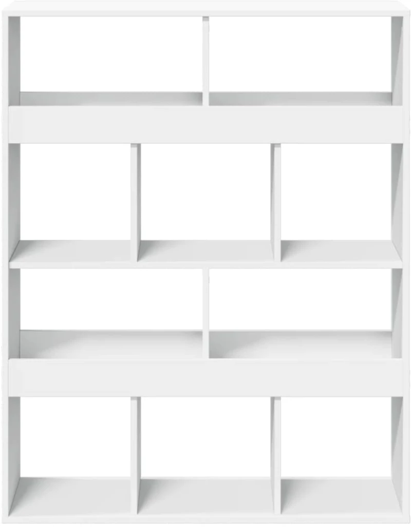 vidaXL Βιβλιοθήκη/Διαχωριστικό Χώρου Λευκό 100x33x125,5 εκ. Επεξ. Ξύλο