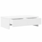 vidaXL Βάση Οθόνης με Συρτάρια Λευκή 50x27x15 εκ. Επεξεργασμένο Ξύλο