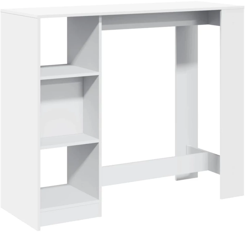 vidaXL Τραπέζι Κονσόλα με Ράφι Λευκό 124x46x103,5 εκ. Επεξεργ. Ξύλο