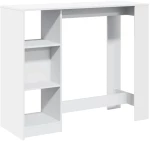 vidaXL Τραπέζι Κονσόλα με Ράφι Λευκό 124x46x103,5 εκ. Επεξεργ. Ξύλο