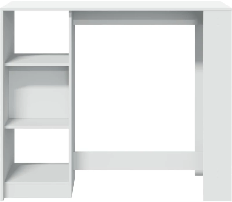 vidaXL Τραπέζι Κονσόλα με Ράφι Λευκό 124x46x103,5 εκ. Επεξεργ. Ξύλο