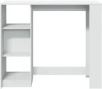 vidaXL Τραπέζι Κονσόλα με Ράφι Λευκό 124x46x103,5 εκ. Επεξεργ. Ξύλο