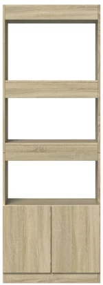 vidaXL Ντουλάπι Sonoma Δρυς 63x33x180 εκ. από Επεξεργασμένο Ξύλο