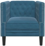 vidaXL Πολυθρόνα Chesterfield Μπλε Βελούδινη