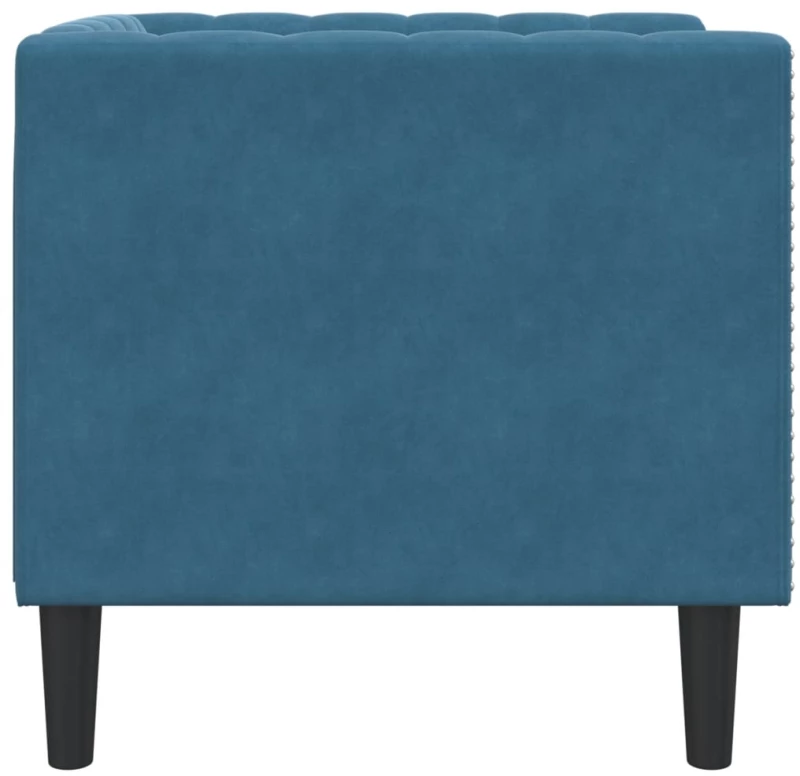vidaXL Πολυθρόνα Chesterfield Μπλε Βελούδινη