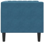 vidaXL Πολυθρόνα Chesterfield Μπλε Βελούδινη