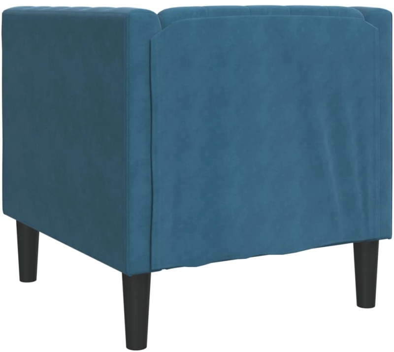 vidaXL Πολυθρόνα Chesterfield Μπλε Βελούδινη