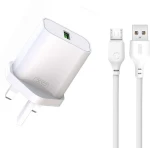 XO L103 (UK) QC3.0 18W Φορτιστής με Καλώδιο Micro (NB103)