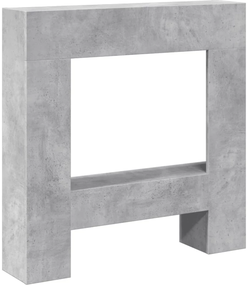 vidaXL Πλαίσιο Τζακιού Γκρι Σκυρ. 81x18x82 εκ. από Επεξ. Ξύλο