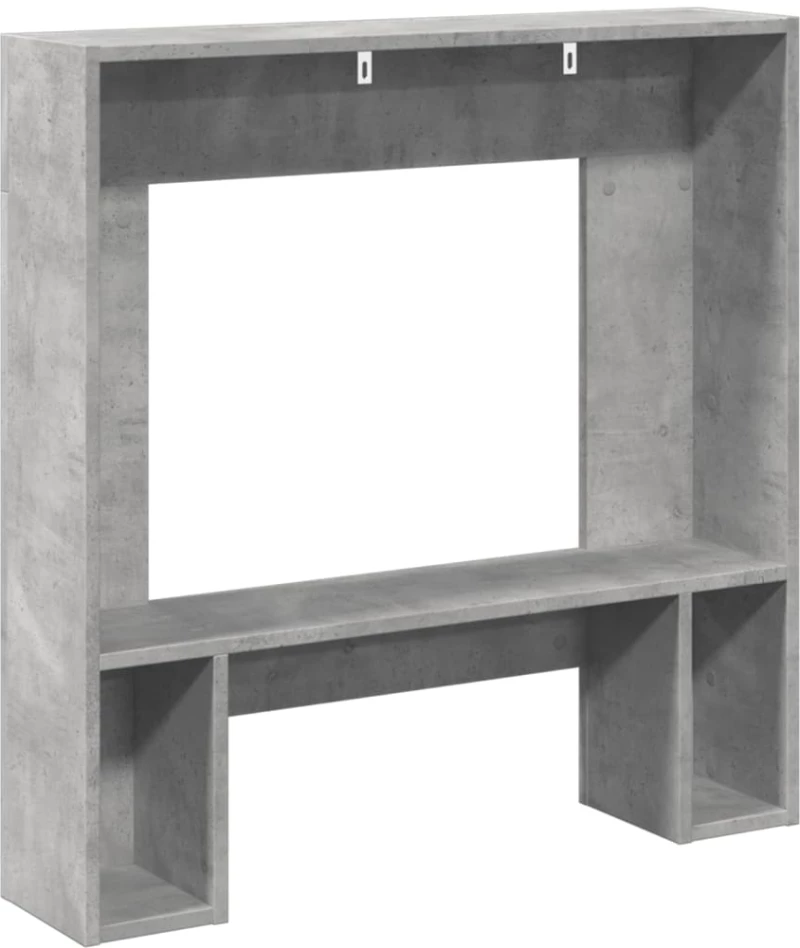 vidaXL Πλαίσιο Τζακιού Γκρι Σκυρ. 81x18x82 εκ. από Επεξ. Ξύλο