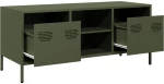 vidaXL Έπιπλο Τηλεόρασης Λαδί 101,5x39x43,5 εκ. Ατσάλι Ψυχρής Έλασης
