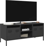vidaXL Έπιπλο Τηλεόρασης Μαύρο 101,5x39x43,5 εκ. Ατσάλι Ψυχρής Έλασης