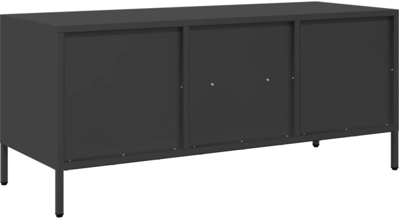 vidaXL Έπιπλο Τηλεόρασης Μαύρο 101,5x39x43,5 εκ. Ατσάλι Ψυχρής Έλασης