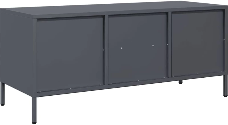 vidaXL Έπιπλο Τηλεόρασης Ανθρακί 101,5x39x43,5εκ. Ατσάλι Ψυχρής Έλασης