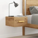 vidaXL Κομοδίνο Επιτοίχιο Αρτισιανή Δρυς 35 x 35 x 20 εκ.