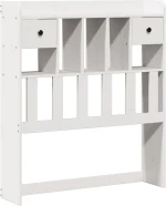 vidaXL Κρεβάτι Βιβλιοθήκη Χωρίς Στρώμα Λευκό 75x190 εκ Μασίφ Πεύκο