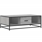 vidaXL Τραπεζάκι Σαλονιού Γκρι Sonoma 100x57x35 εκ Επεξ Ξύλο + Μέταλλο