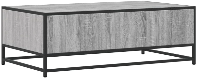 vidaXL Τραπεζάκι Σαλονιού Γκρι Sonoma 100x57x35 εκ Επεξ Ξύλο + Μέταλλο