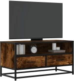 vidaXL Έπιπλο Τηλεόρασης Καπνιστή Δρυς 80x34,5x40εκ Επεξ. Ξύλο/Μέταλλο