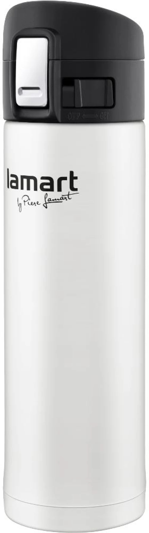 Μπουκάλι Θερμός Vacuum από Ανοξείδωτο & Πλαστικό 420ml BRANCHE Lamart LT4043 Λευκό