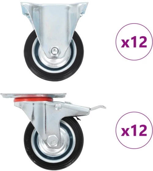 vidaXL Ρόδες 24 τεμ. 75 χιλ.